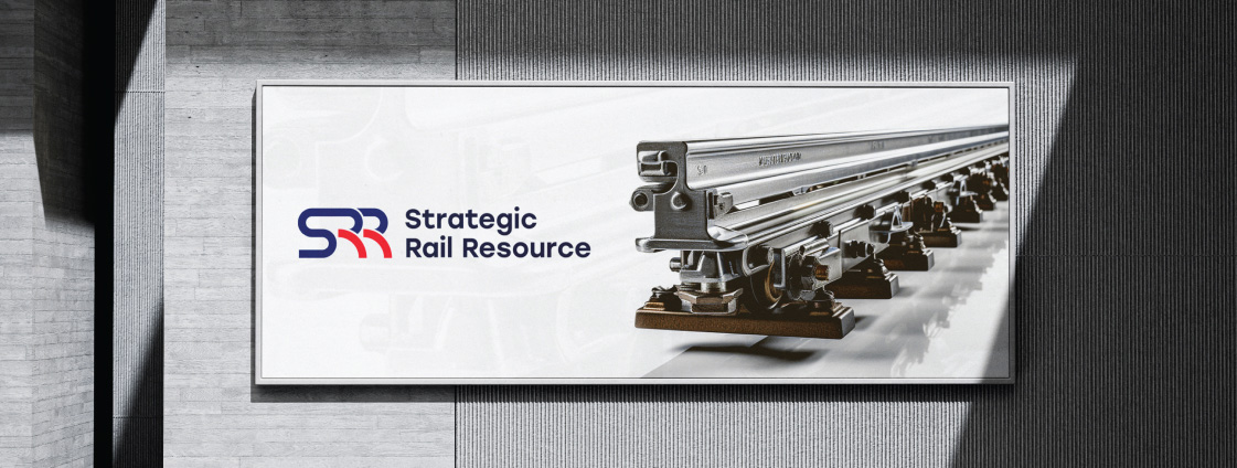 Bilboard with Strategic Rail Resource logo and a rail next to it.